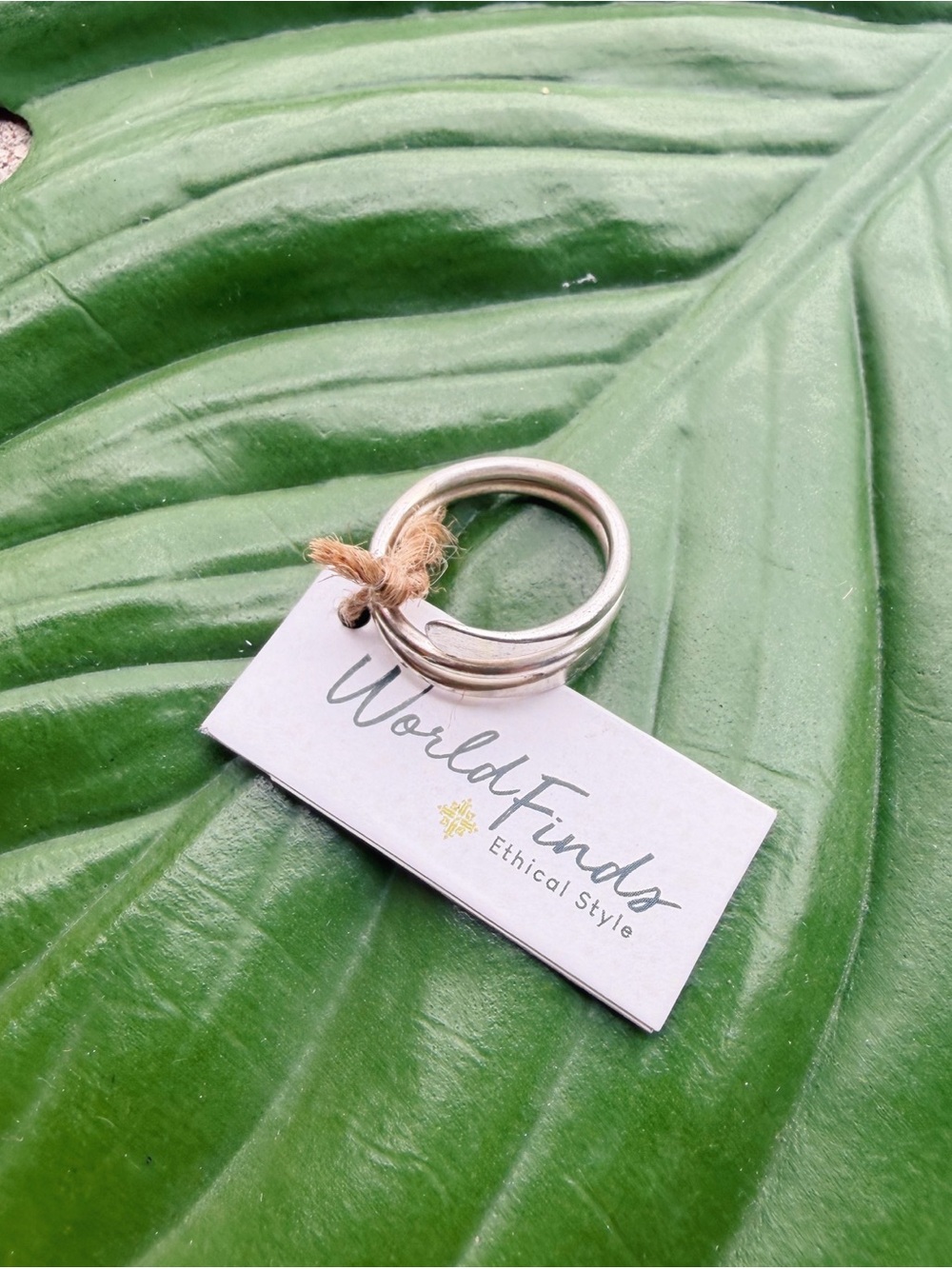 World Finds Fair Trade Coiled Wrap Ring - Silver
